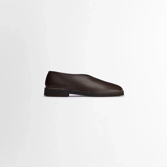 LEMAIRE PIPED CREPE SLIPPER - Dark Brown - Size 40 EU / 9-9.5 US - New in Box
